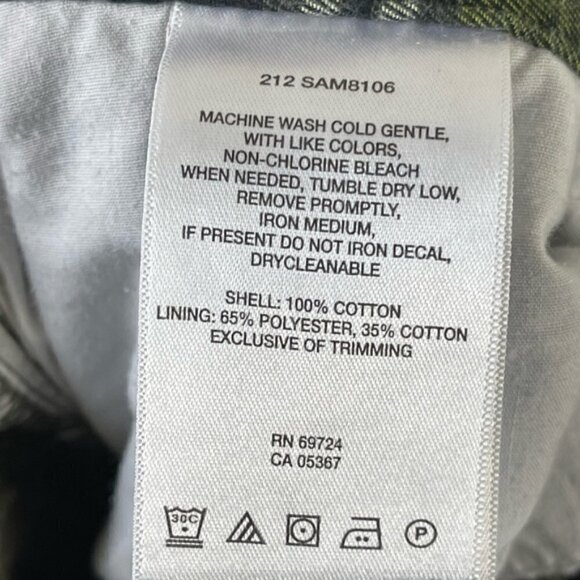 COLUMBIA men’s green cotton cargo zipper pocket outdoor pants size 34W - Picture 9 of 10